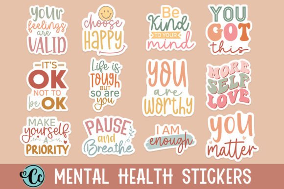 Download Printable Mental Health Stickers Designs - Designs Collection