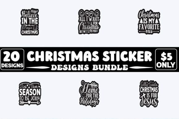 Download Christmas Sticker Designs Bundle - Designs Collection