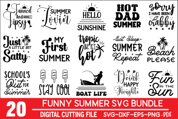 Download Funny Summer SVG Bundle - Premium Resources