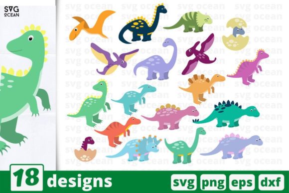 Download 18 Dinosaur Designs Bundle - Designs Collection