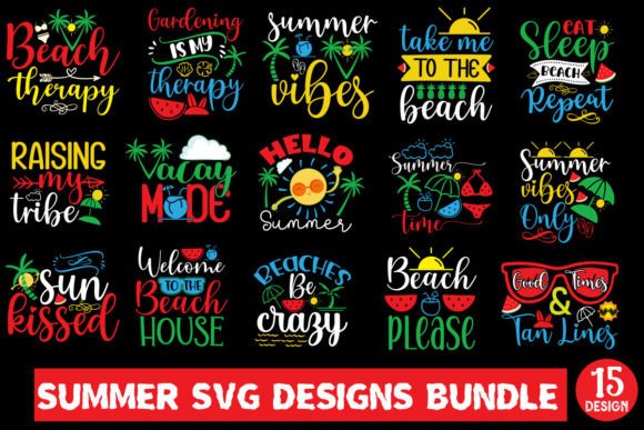Download Summer SVG Designs Bundle - Designs Collection