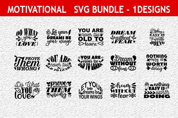 Download Motivation 45 Quotes Designs Bundle - Designs Collection