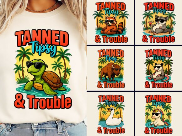 Download Funny Summer Animal T-Shirt Bundle - Premium Resources